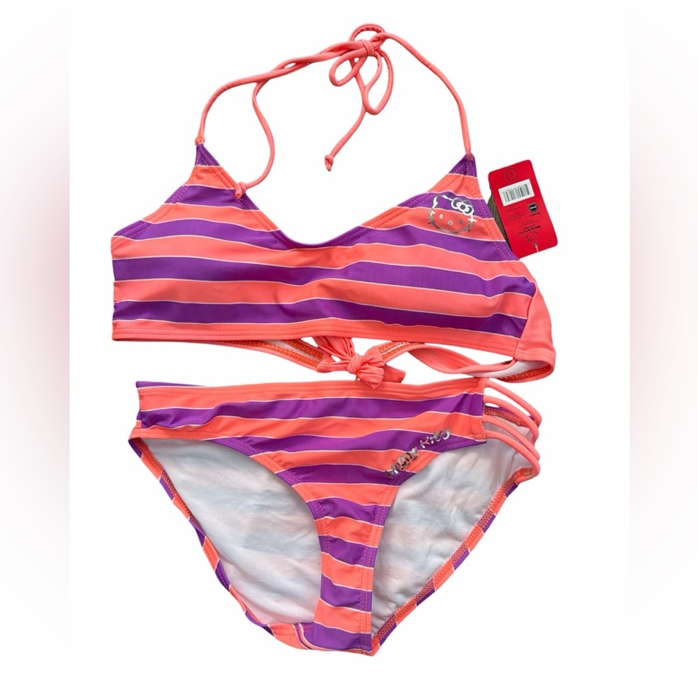 Hello Kitty 2014 NWT Striped Bikini